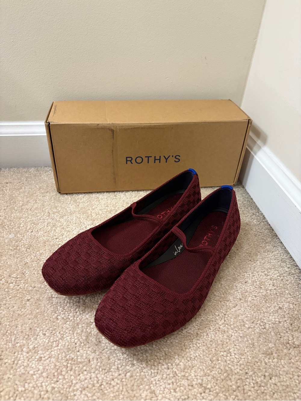 Rothy's The Square Mary Jane - Wine Red
